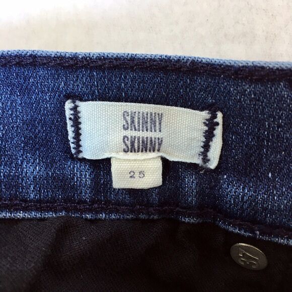 Madewell Skinny Jeans Dark Wash Zip Cuffs Size 25 - Picture 7 of 9